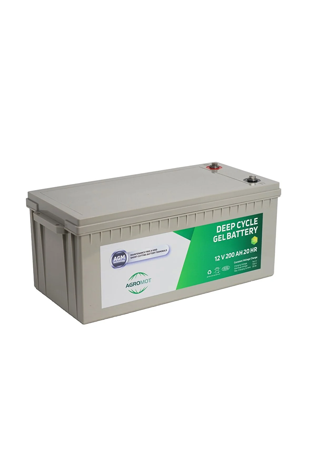 Agromot Solar Jel Akü 12 V 200 Ah Deep Cycle Nano Carbon Agm Battery