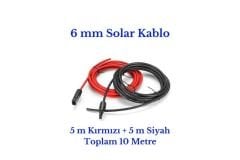 Lexron 6 mm Mc4 Soketli 10 Metre (5m+5m) Güneş Paneli Solar Kablo