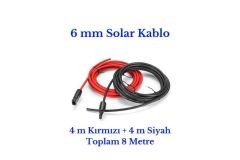 Lexron 6 mm Mc4 Soketli 8 Metre (4m+4m) Güneş Paneli Solar Kablo
