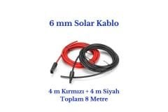 Lexron 6 mm Mc4 Soketli 8 Metre (4m+4m) Güneş Paneli Solar Kablo