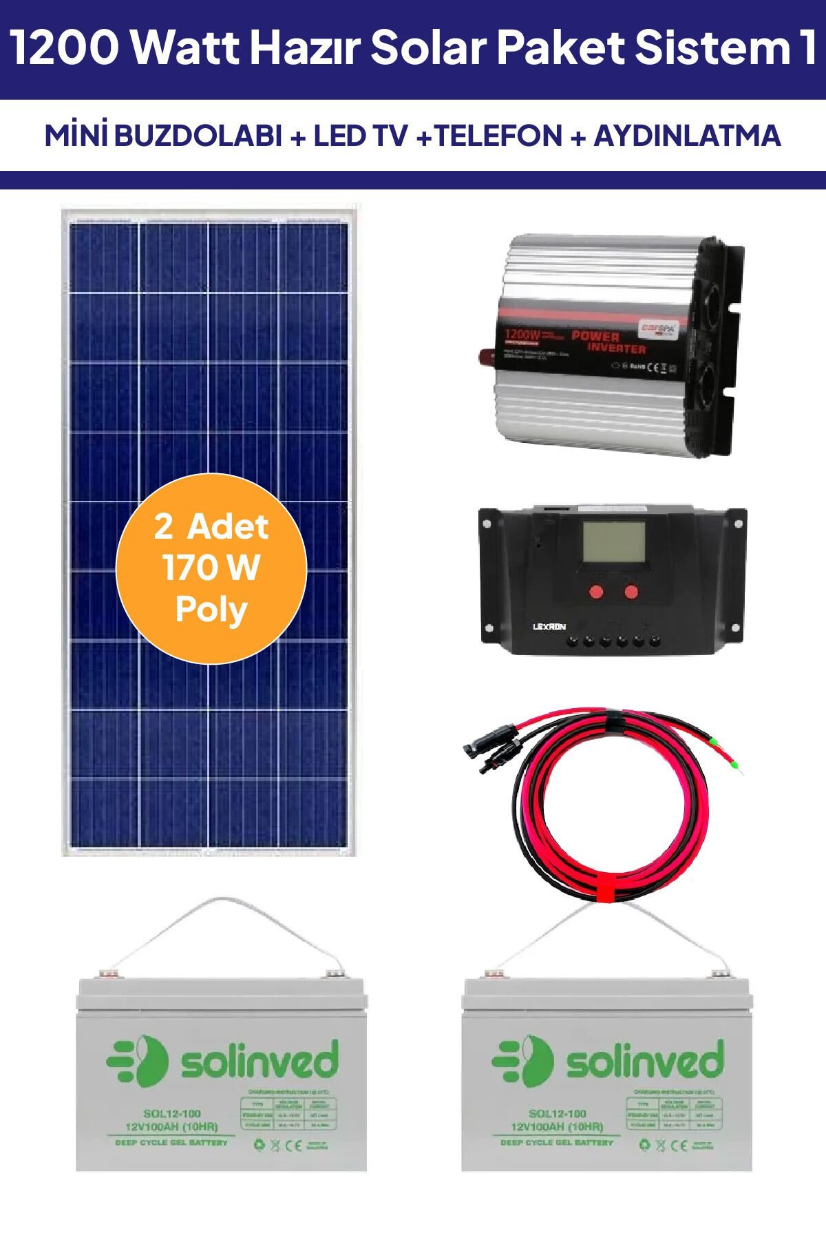 1200 Watt Güneş Enerjisi Hazır Solar Paket Sistem 1