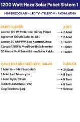 1200 Watt Güneş Enerjisi Hazır Solar Paket Sistem 1