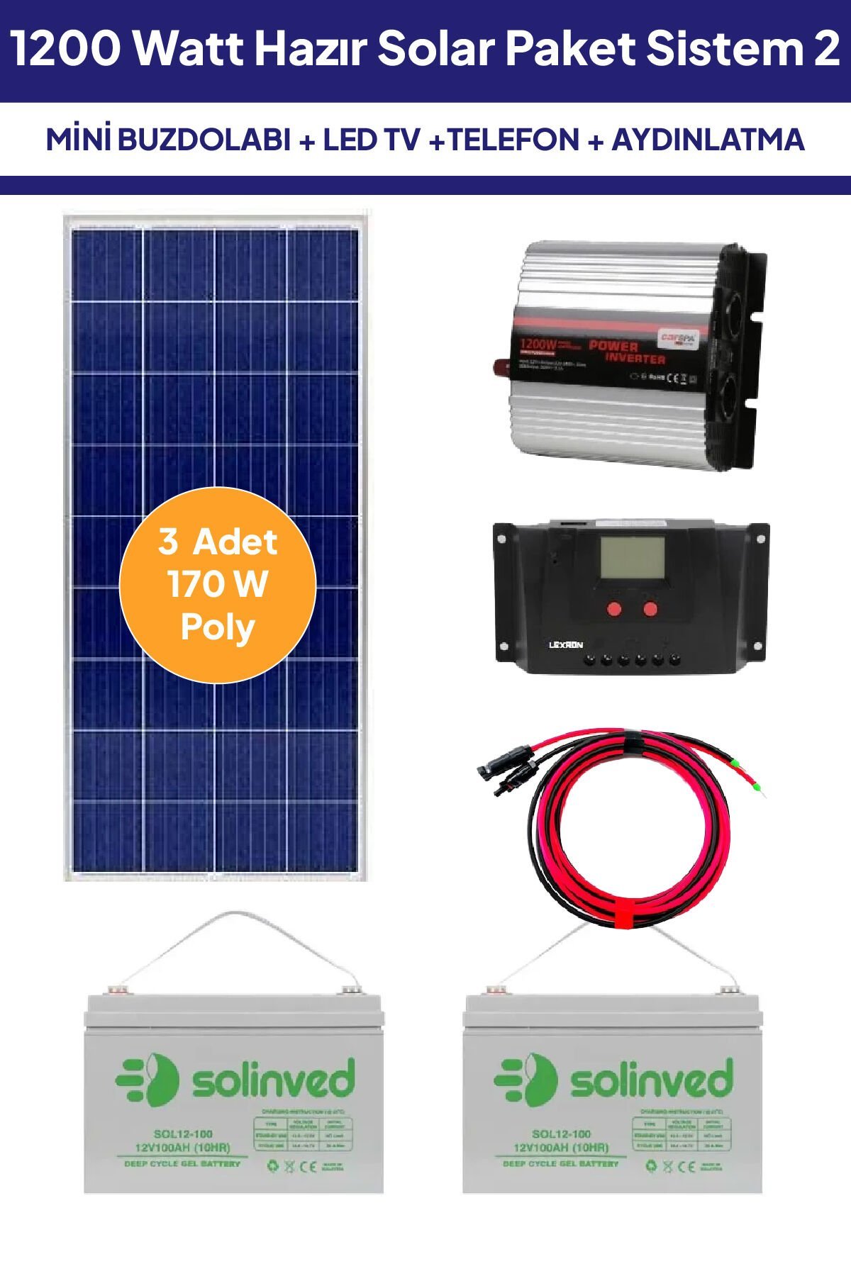 1200 Watt Güneş Enerjisi Hazır Solar Paket Sistem 2