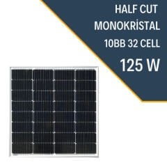 Lexron 125 Watt 10BB Half Cut Monokristal Güneş Paneli