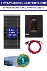6 kW Lityum Akülü Solar Güneş Enerjisi Sistemi