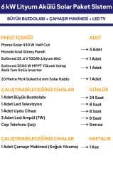 6 kW Lityum Akülü Solar Güneş Enerjisi Sistemi