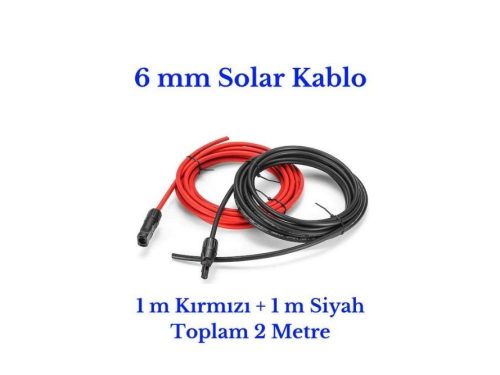 6 mm mc4 soketli 2 metre 1m 1m gunes paneli solar kablo 1
