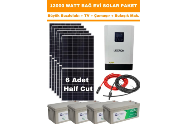 12 kw 12000 watt gunes enerjisi hazir solar paketi half cut gunes panelli 809