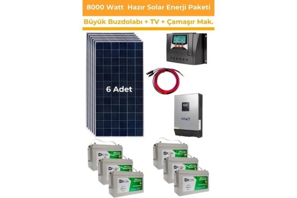 8 kw 8000 watt gunes enerjisi hazir solar paketi 1
